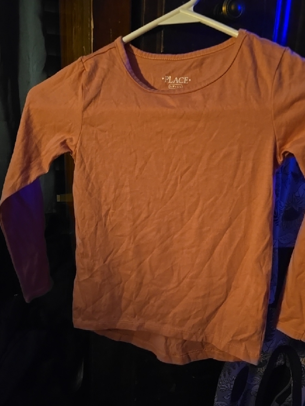 !!.             Girls S(5-6)   Dusty Rose Long-Sleeve Tee